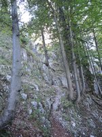 Aufstieg zur berhngenden Wand Durchstieg zur Hofbauernalm