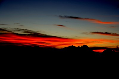 Sonnenuntergang am [[Heuberg]]