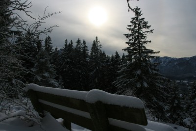Erster Schneefall am Schwarzenberg