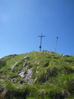 Endlich geschafft - Gipfelkreuz des Zenokopfs